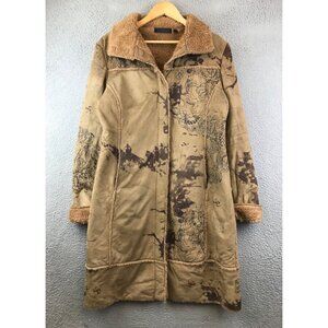 Sao Paulo Womens Faux Suede Shearling Lined Mid-Length Coat 10